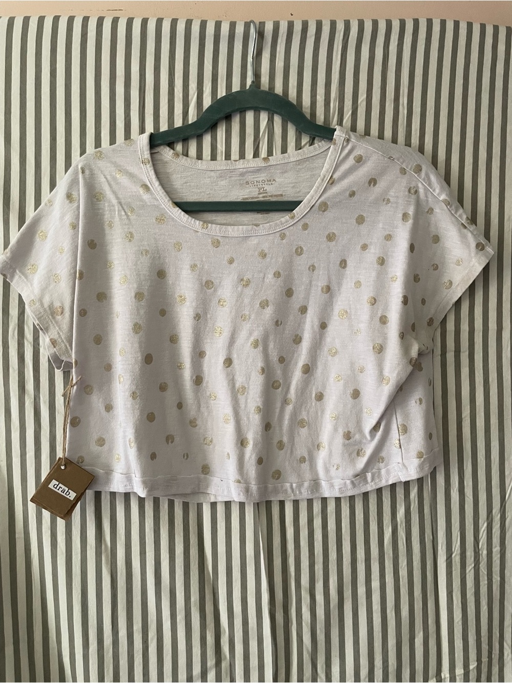 Metallic Polka Dot Crop Top